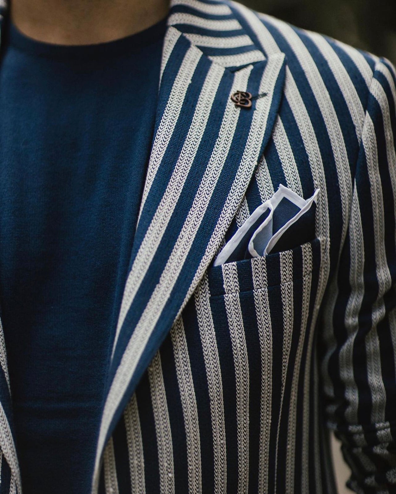 Linen Stripy Blazer