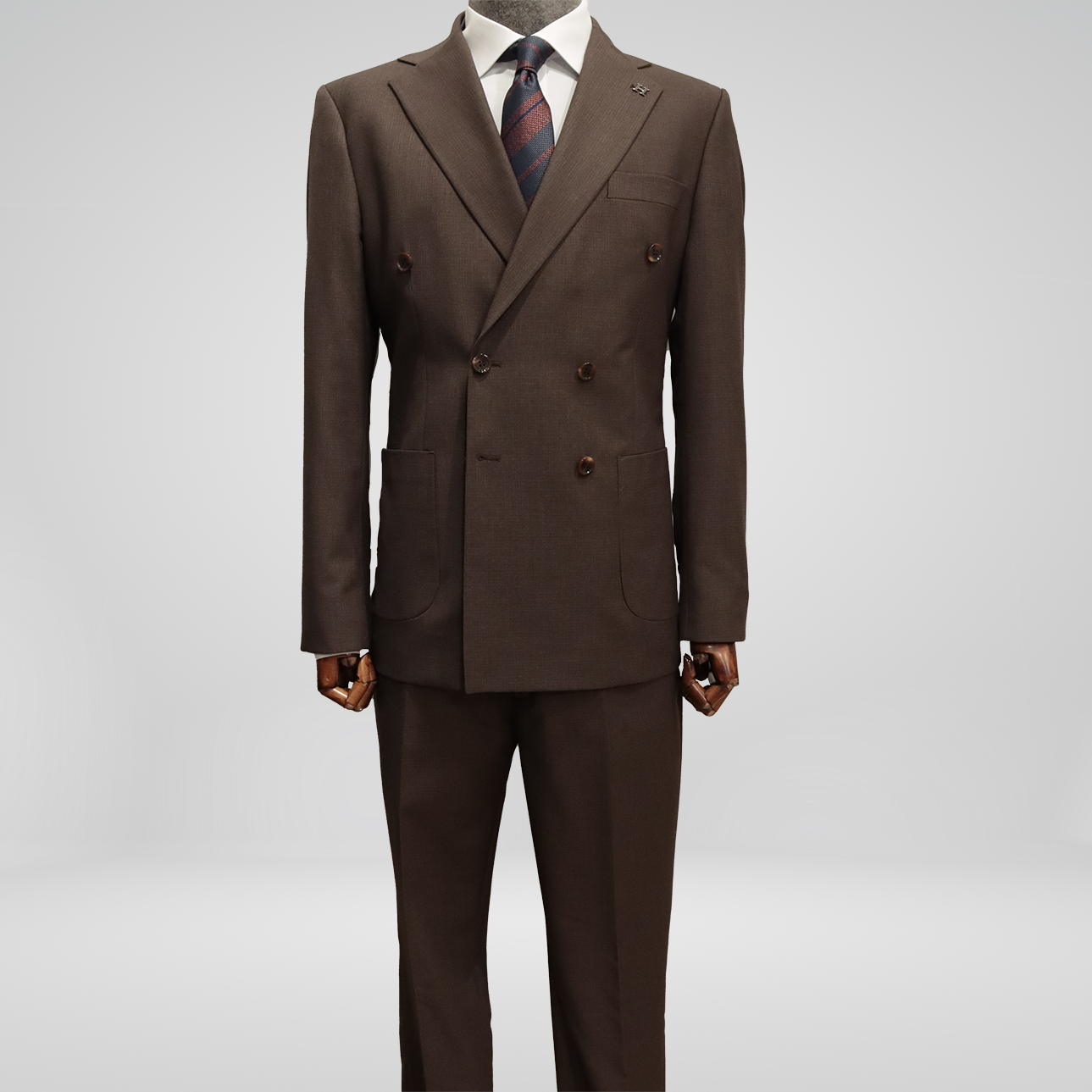 Chocolate Brown Double Breasted Suit