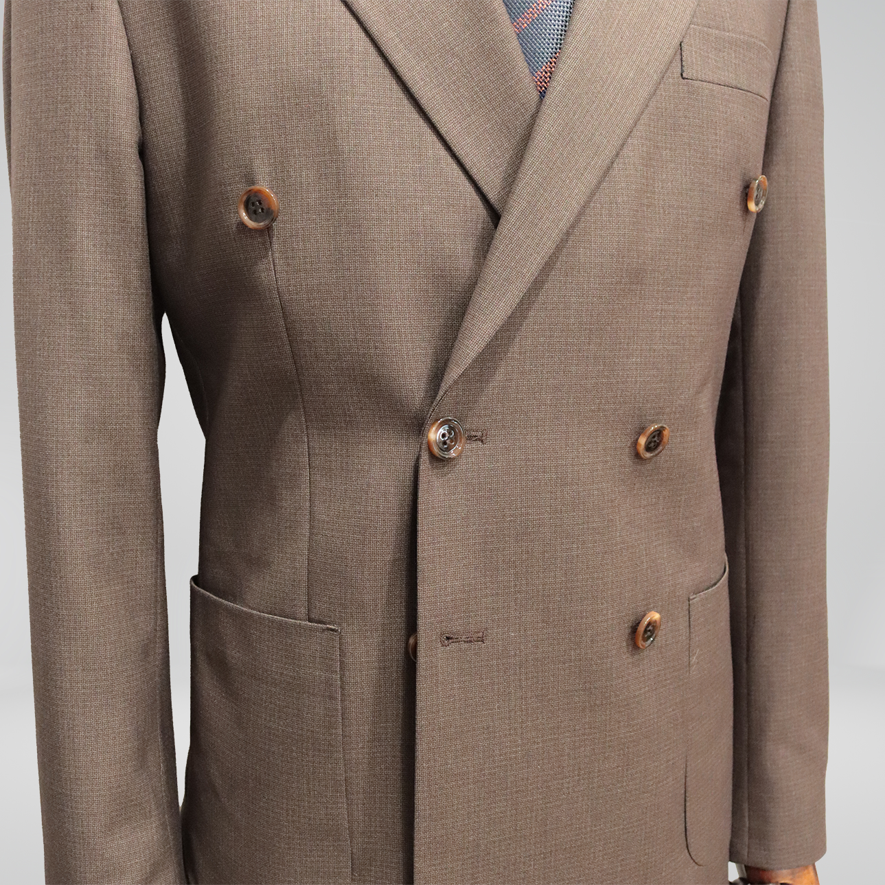 Chocolate Brown Double Breasted Suit