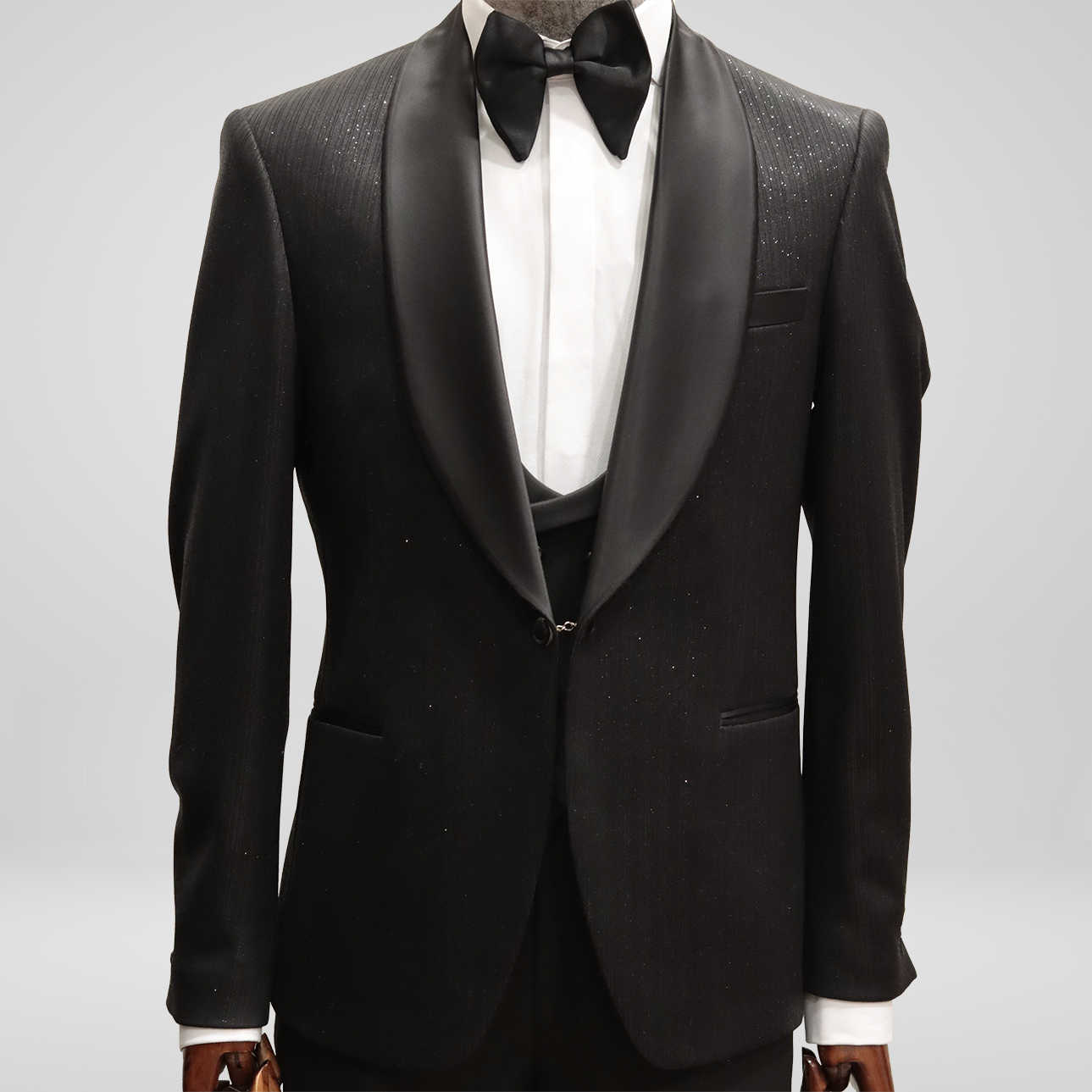 Shimmer Satin Shawl Lapel Tuxedo