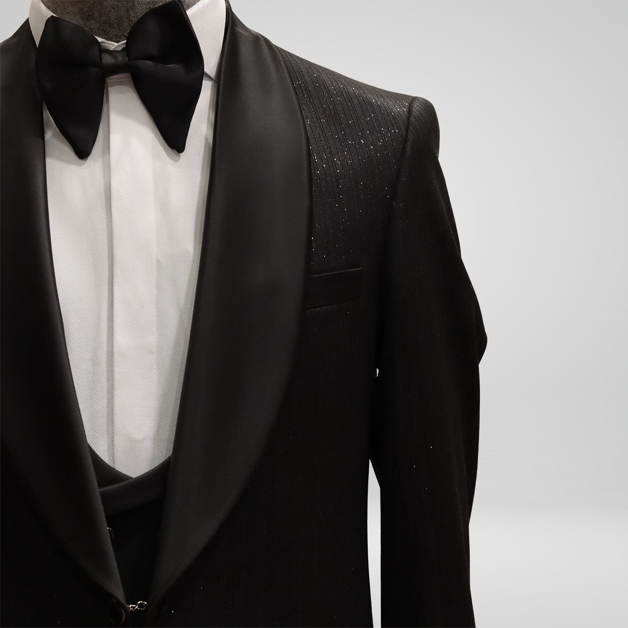 Shimmer Satin Shawl Lapel Tuxedo