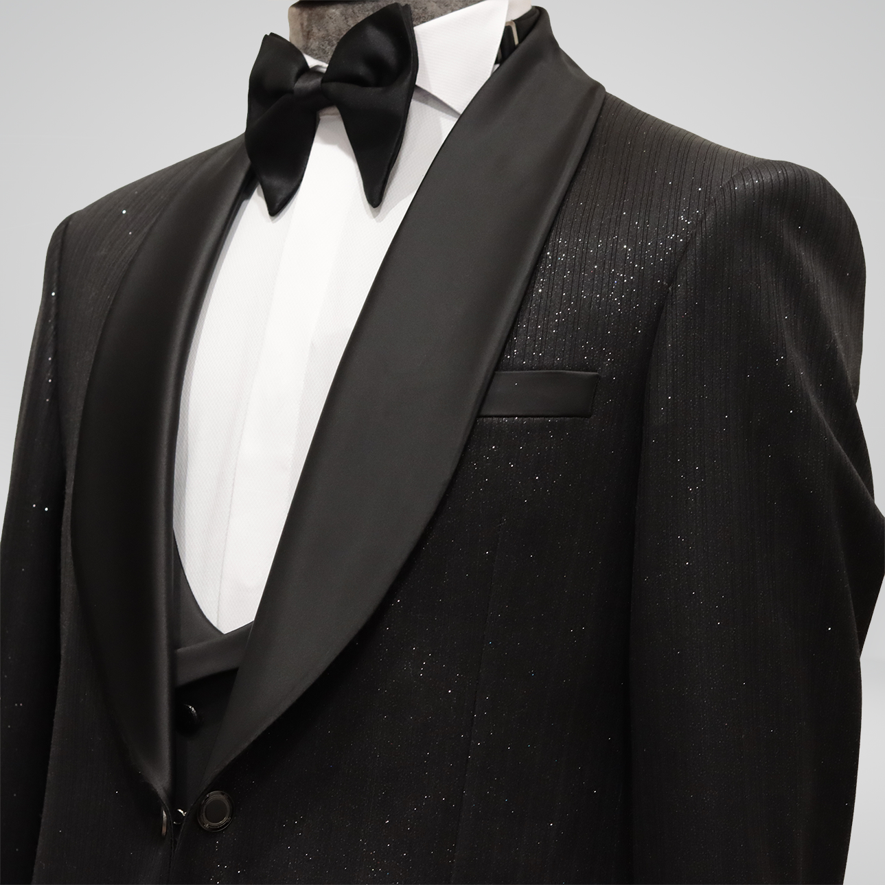 Shimmer Satin Shawl Lapel Tuxedo