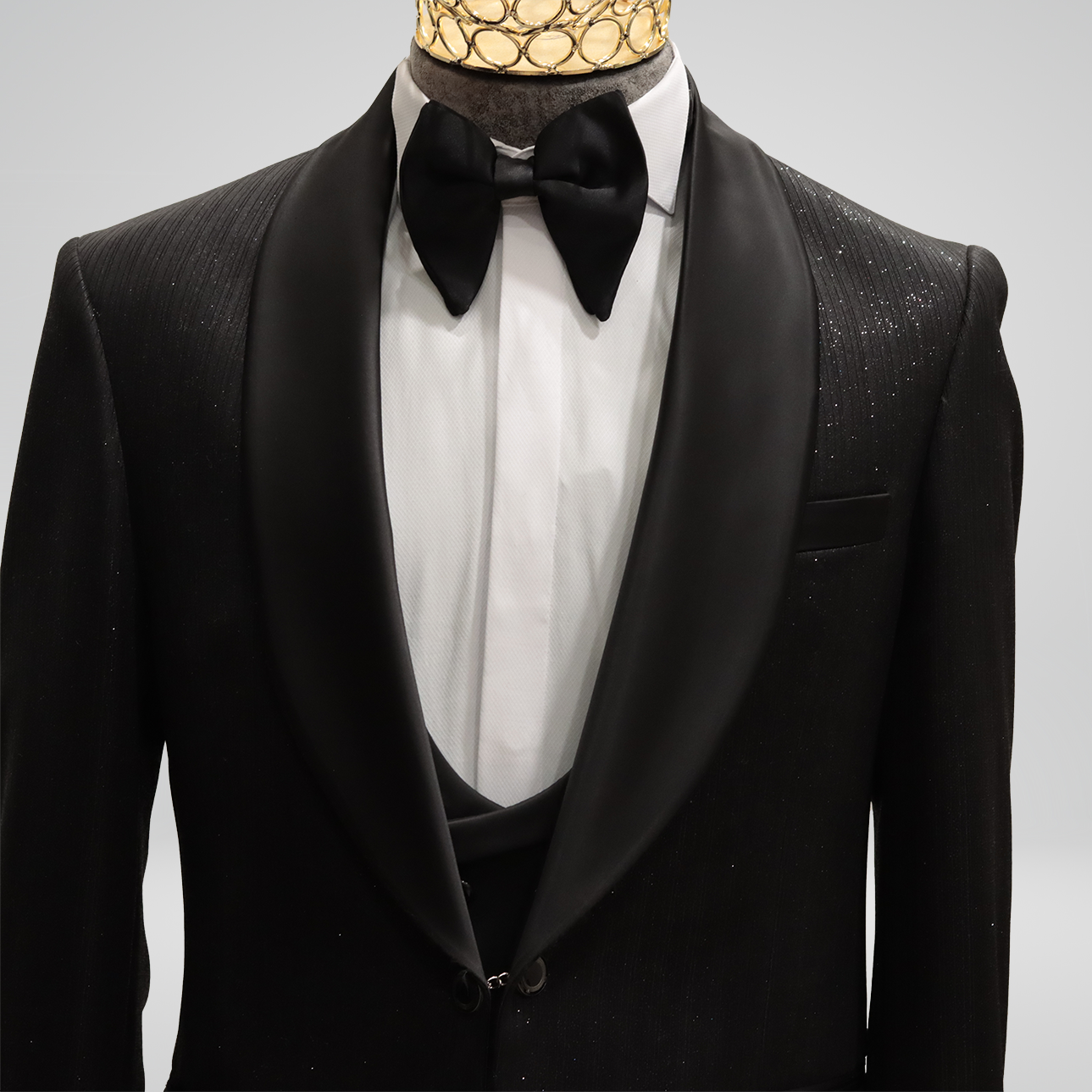 Shimmer Satin Shawl Lapel Tuxedo