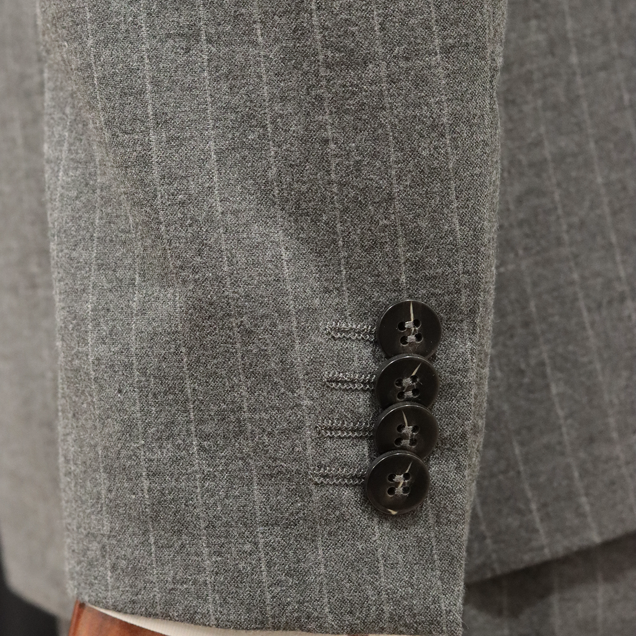 Gray Pinstripe Double Breasted Suit