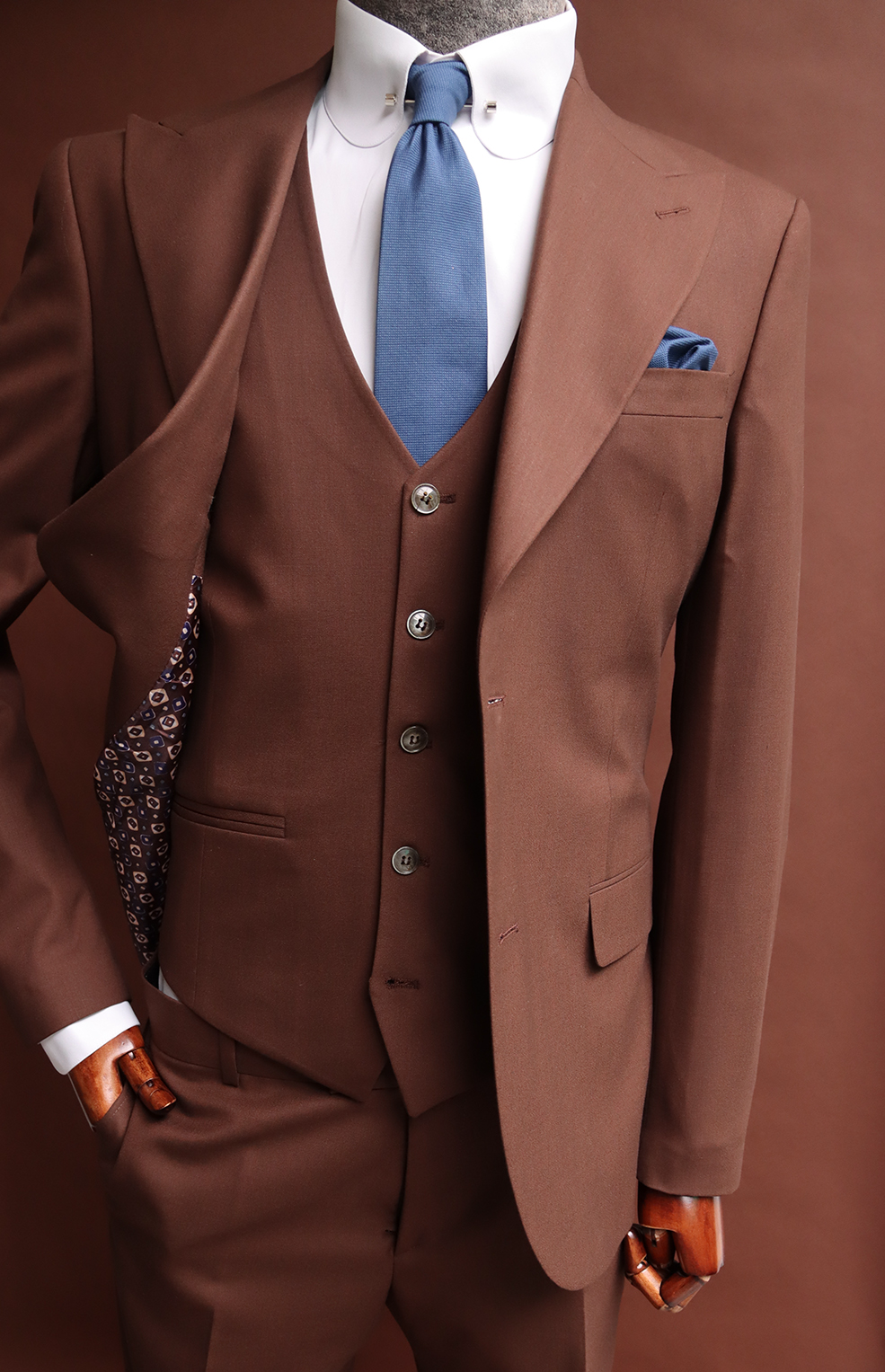 Coffee Brown Three Piece Suit
