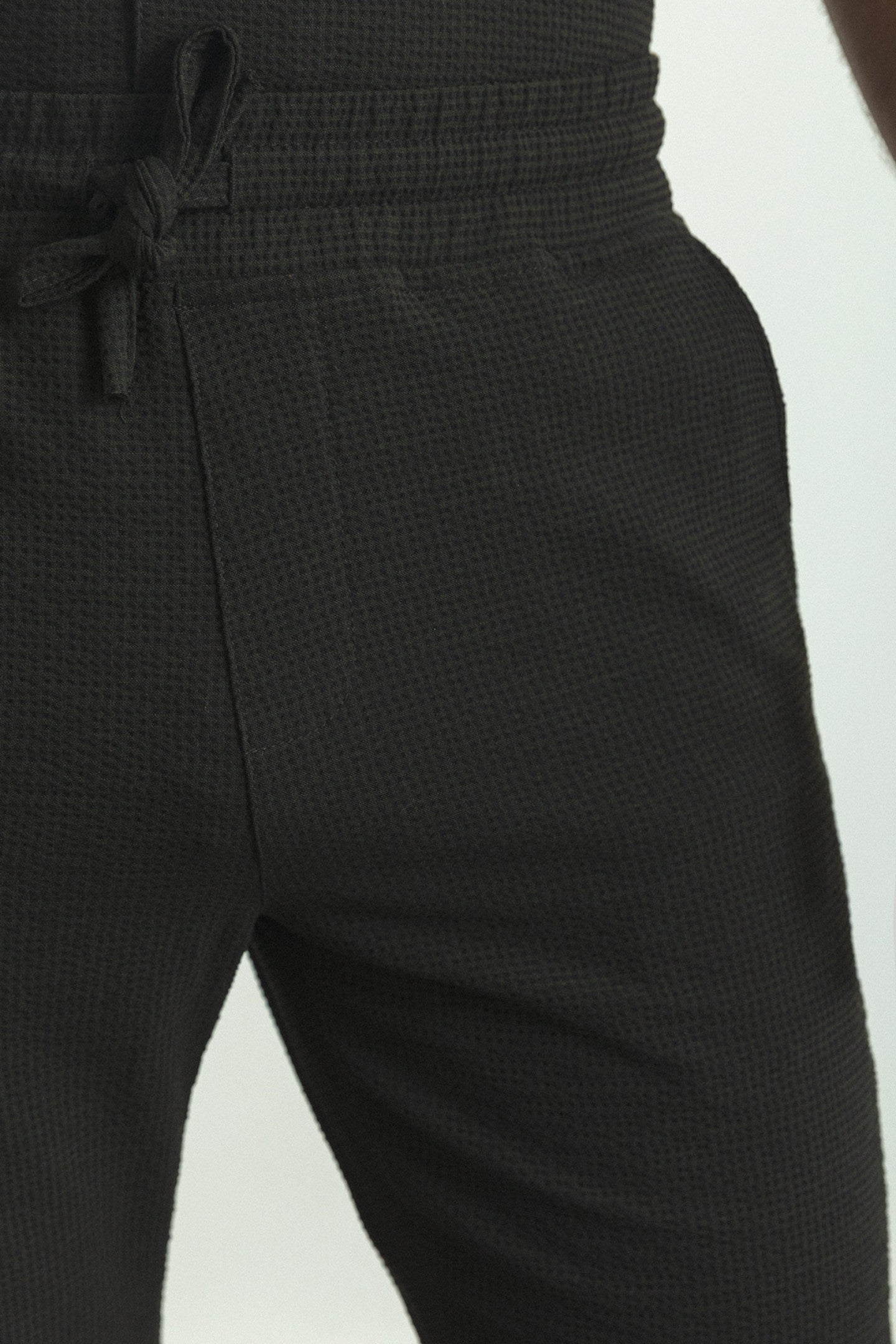 Dobby Black Shirt And Short Set