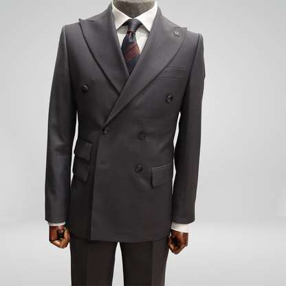 Charcoal Grey Double Breasted Suit