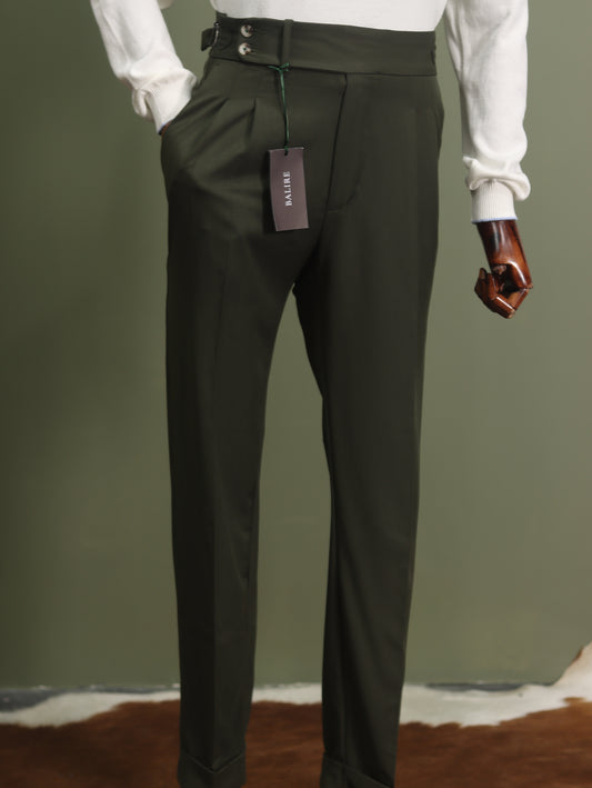 Olive Green High Waisted Pants